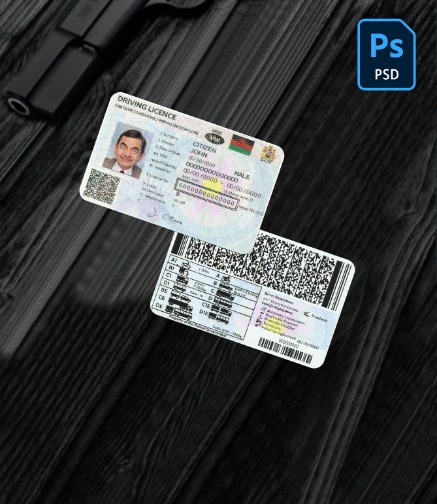 Malawi driving license PSD